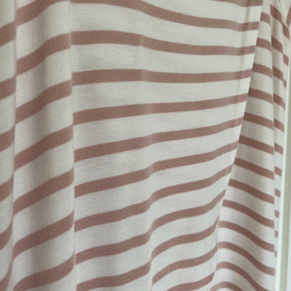 Pea in the Pod Striped Nursing Shirt Nude & White - Picture 5 of 6